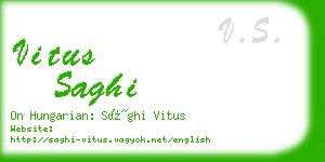 vitus saghi business card